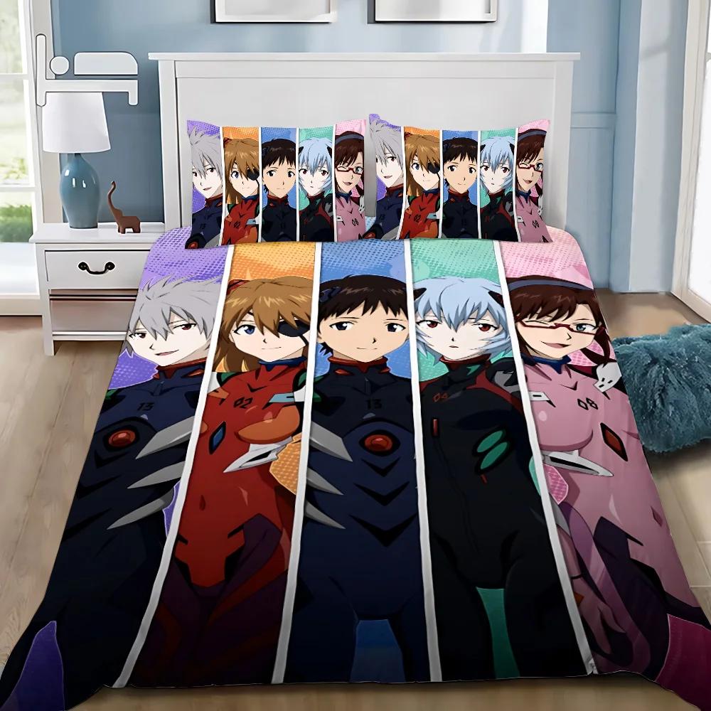 Anime E-evangelion V-eva A-genesis Duvet Cover Pillowcase Bedding Set Adult Boy Girl Bedroom Decoration Children Single Double