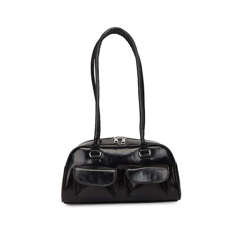 Korean Style Minimalist Simple Casual Armpit Shoulder Boston Bag For Daily Commute