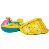 HappyHome Baby Float with Foot Pocket, Handle, Sun Protection, and Cover for Water Play and Pool Play