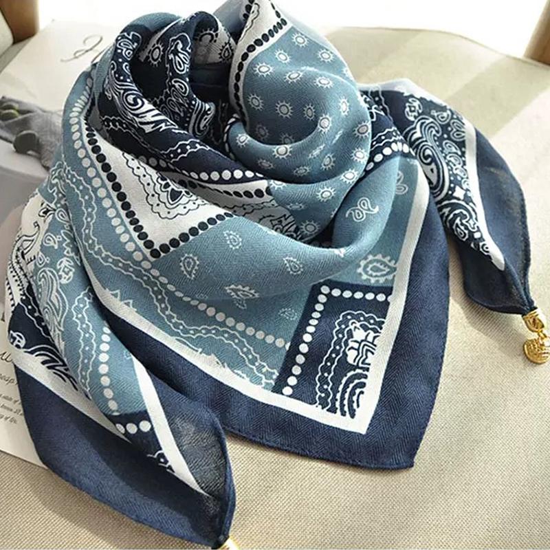 1PC Neck Scarf Versatile Painted Pattern Gift Silk Scarf High-End Magnetic Closure Elegant Accessories French Style Multi-Color