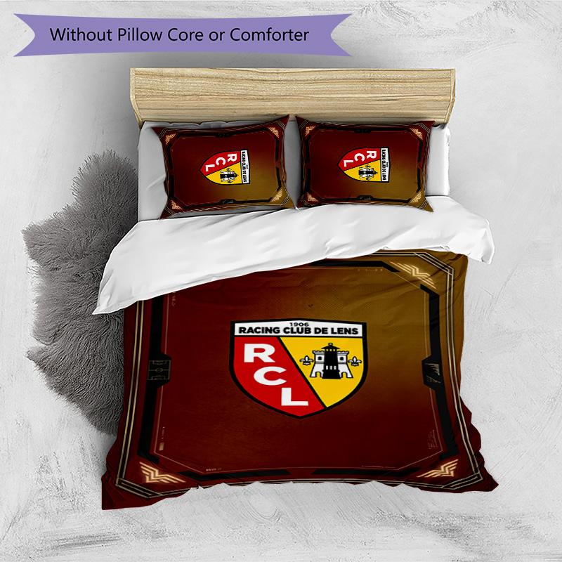 Lens FC Printed 3PCS Bedding Set Breathable Duvet Cover with Pillowcases Decorative Bed Linen for Bedroom Home