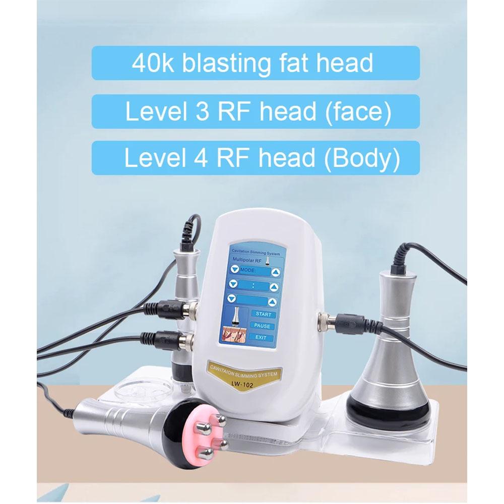 3-in-1 40K Beauty Device RF Ultrasonic Cavitation Red Light Therapy Body Contouring Machine