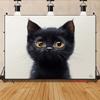 2D Cute Black Kitten Backdrop Pet Lovers Photography Decoration