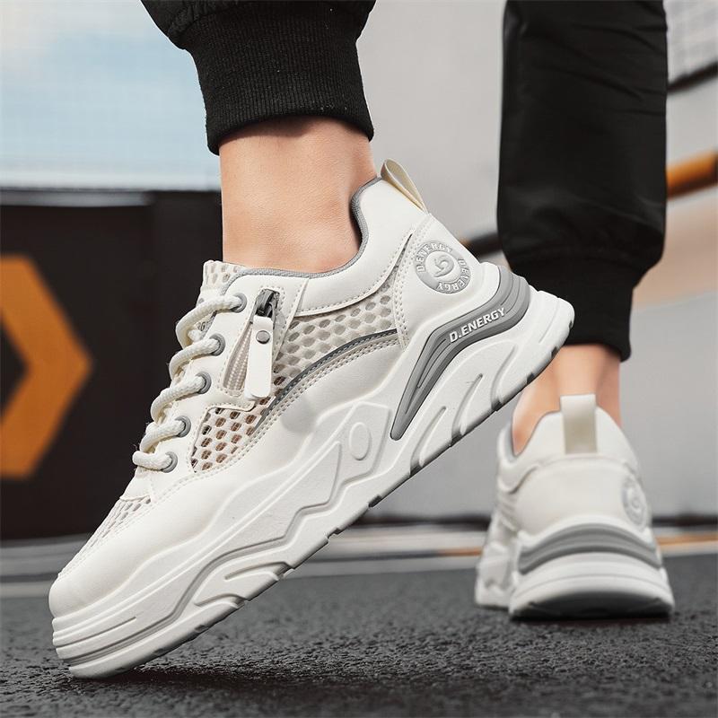 Herren atmungsaktive Netz-Freizeit-Sportschuhe Sommer Neu Gehen Schuhe Mode Trendige Schuhe Weichsohle Studenten Sneaker Laufschuhe