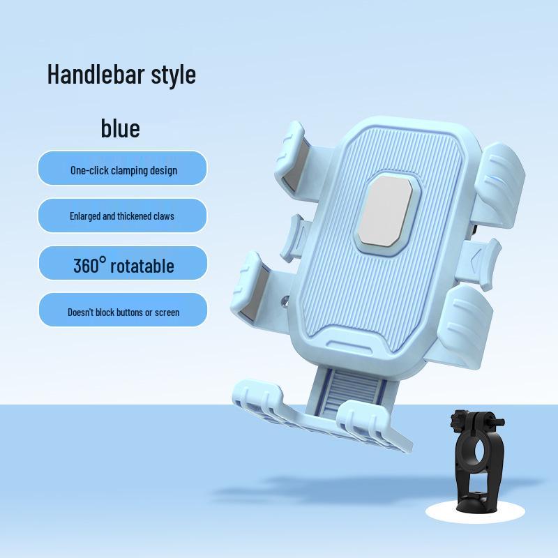 Rutschfester Anti-Schock Rückspiegel-Handyhalter für Fahrrad/Motorrad mit Ein-Tasten-Verriegelungssystem