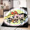 1PC The Powerpuff Girls printed blanket, all season lightweight home office outdoor nap multifunctional blanket A9