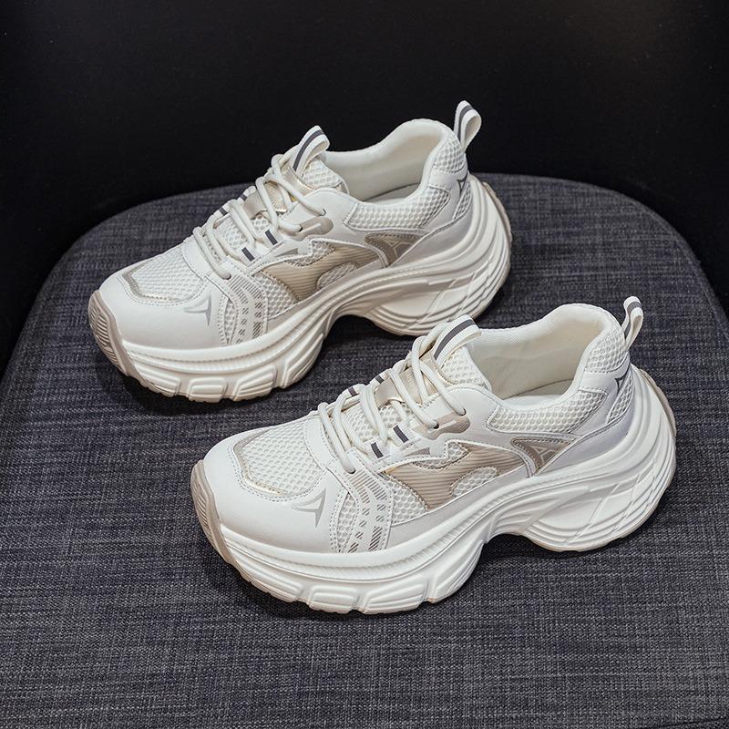 Women's Daddy Shoes Fall Casual Mesh Thick Sole Elevation Running Shoes