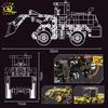 Moc Engineering Truck Model Building Block Excavator Crane Car City Construction Tech Brick Set For Children Kids Gift