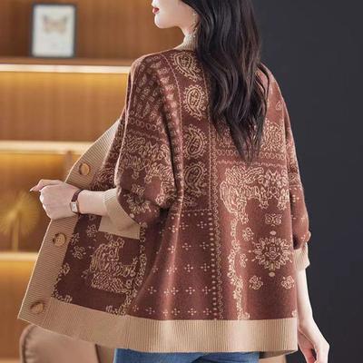 Sweaters Coat Cardigan for Women Autumn Winter Large Size Loose Long Sleeve Knit Sweaters Coat