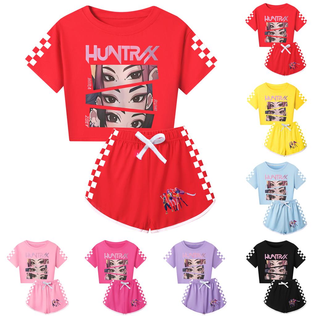 Hildren's Hooded Athletic Tracksuit Unisex Two-Piece Running Clothing Long Sleeve Pullover Hoodie Sweatshirt + Track Pants Set