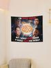 Tanka Jahari Pizza Meme Tapestry Single Sided 2DPrint Polyester Wall Tapestry Bedroom Dorm Living Room Decor Humorous Funny Gift