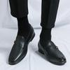 2025 Designer Fashion Mens Loafers Leather Handmade Black Brown Casual Business Dress Shoes Party Wedding Men's Footwear