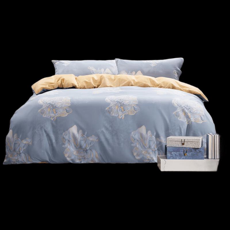 Mercury Home Textiles Academy Lotus Pond Cotton Bedding Set