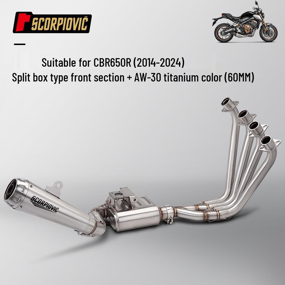 CBR650R Full System Exhaust Modification: Front Section & Muffler.