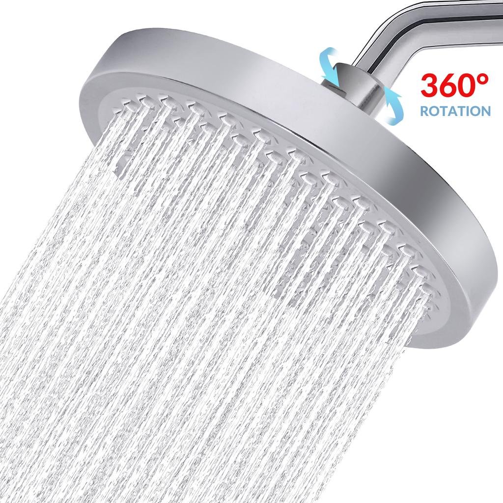 Duschkopf Hochdruck Regen Verstellbar Edelstahl 6 Zoll Wandmontiert Regendusche Badezimmerzubehör Ersatz