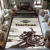 Harley-davidson Motorcycles Personalized Name Area Rug Suitable for Outdoor Game Room Foyer Dining Room Antislip Carpet Anime Office Decor