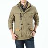 Autumn and Winter Men's Large Size Casual Fleece Thickened Jacket Men's Medium and Long Outdoor Jacket
