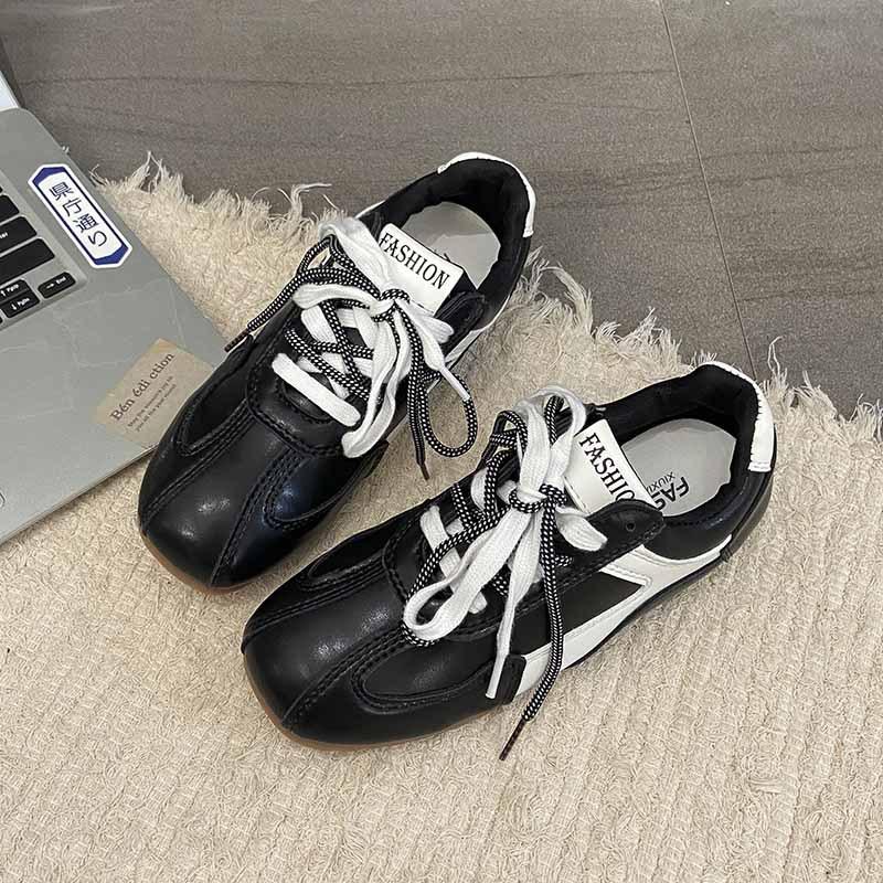 2025 New Color Matching Versatile College Style Moral Training Shoes Women's Spring Fashion Soft-soled Sports and Leisure Forrest Gump Shoes