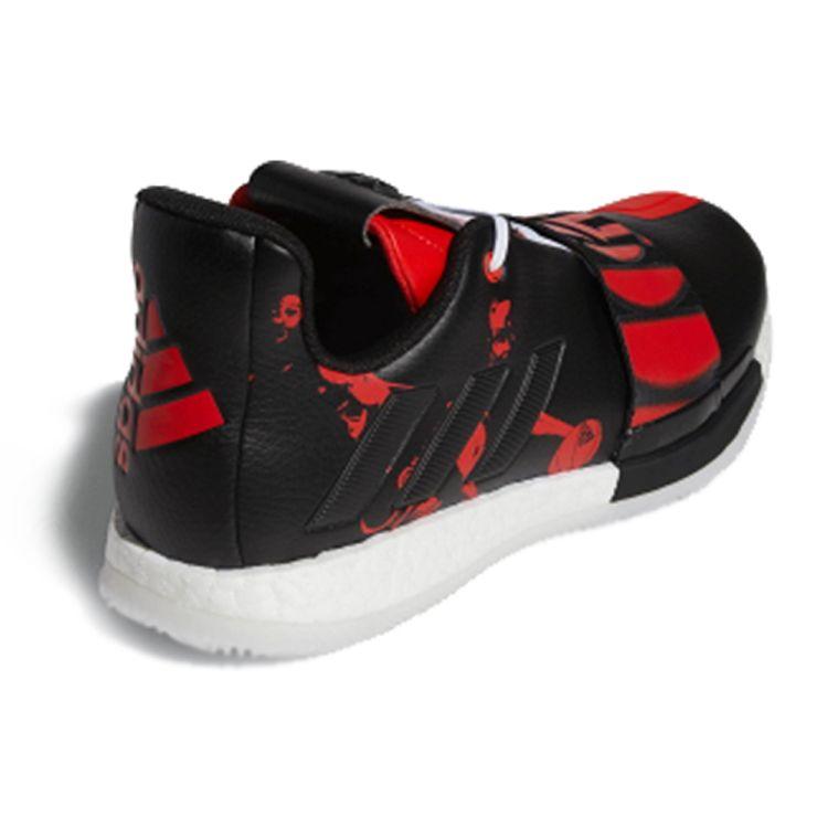 Adidas Harden Vol.3 Geek Up Leather Cushioning Non-Slip Low-Top Basketball Shoes Men sneaker Black Red G54771