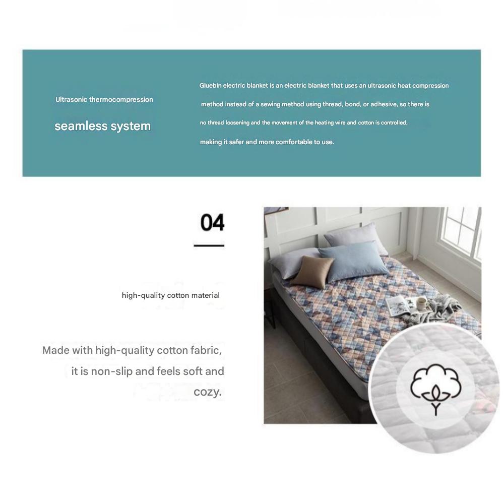 GLUHWEIN Electromagnetic Wave-safe Water Washing Electric Blanket 220V 140W - 135 X 180 Cm