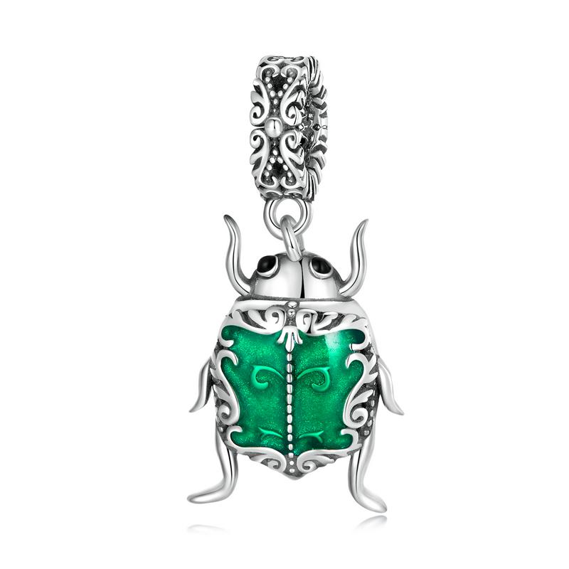 Bamoer 925 Silver Ladybug Charm Fit DIY Bracelet & Bangle Turtle Pendant Jewelry Birds Pendant Animal Charms Collection