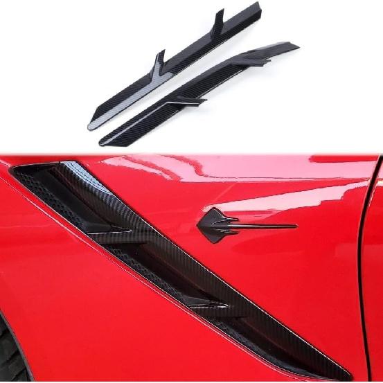 Front Fender Side Body Vent for 2014-2019 Chevrolet Corvette C7 (Carbon Fiber Pattern) Carbon Fiber Pattern