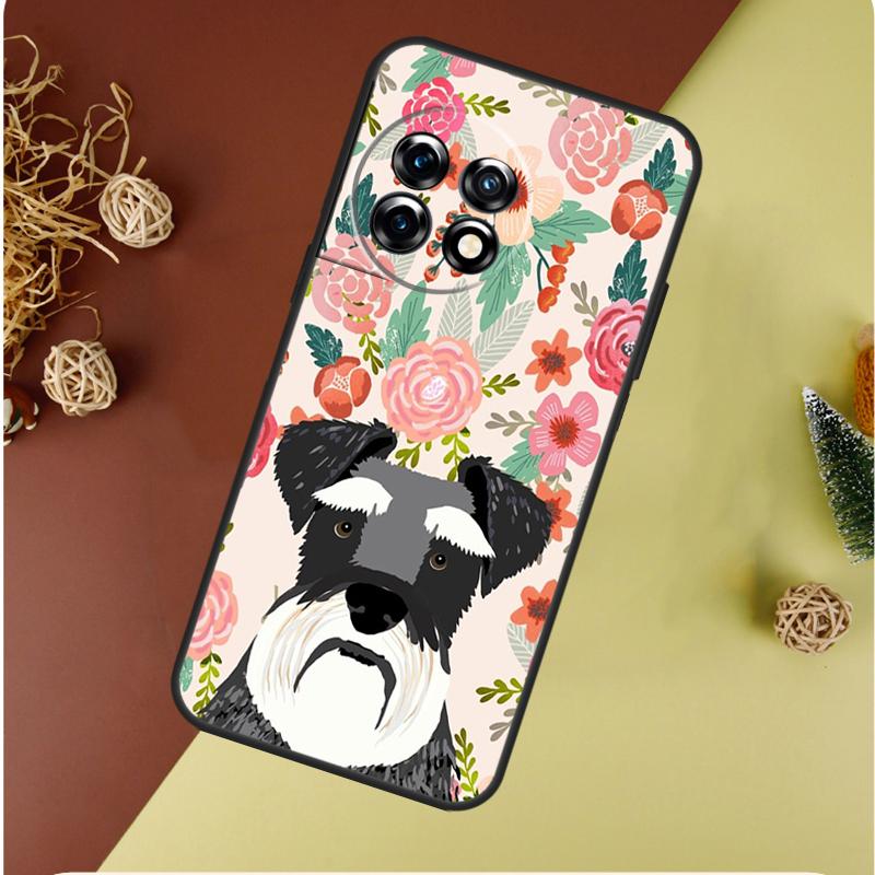 Schnauzer Puppy Dog For OnePlus 13 13R 12 12R 11 9 10 Pro 8T 9RT 10T 10R Nord 4 CE 2 3 Lite N20 N30 Phone Case