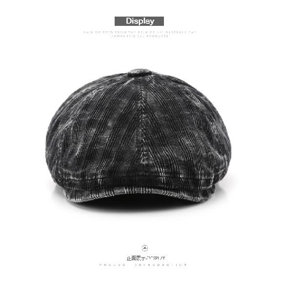 Women's Washed Corduroy Denim Forward Cap, Outdoor Men's Sun Hat, Painter's Hat, Beret