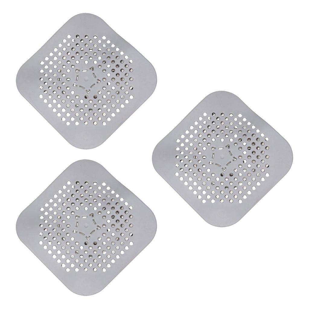 3Pcs Silicone Drain Cover Insulation Pads 14x14cm Folding Drain Protection Anti