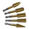 5-Piece High-Speed Steel Woodworking Rotary File Set - 6.3mm Hex Shank, Irregular Shape Files