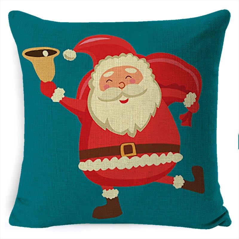 Federa Cuscino di Natale Fiocco di Neve Alce Albero di Natale Stampa Federa Cuscino Stile Nordico