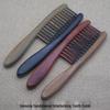 Purple Sandalwood Double Row Massage Comb with Green Sandalwood Hair Smoother and Engraved Portable Design