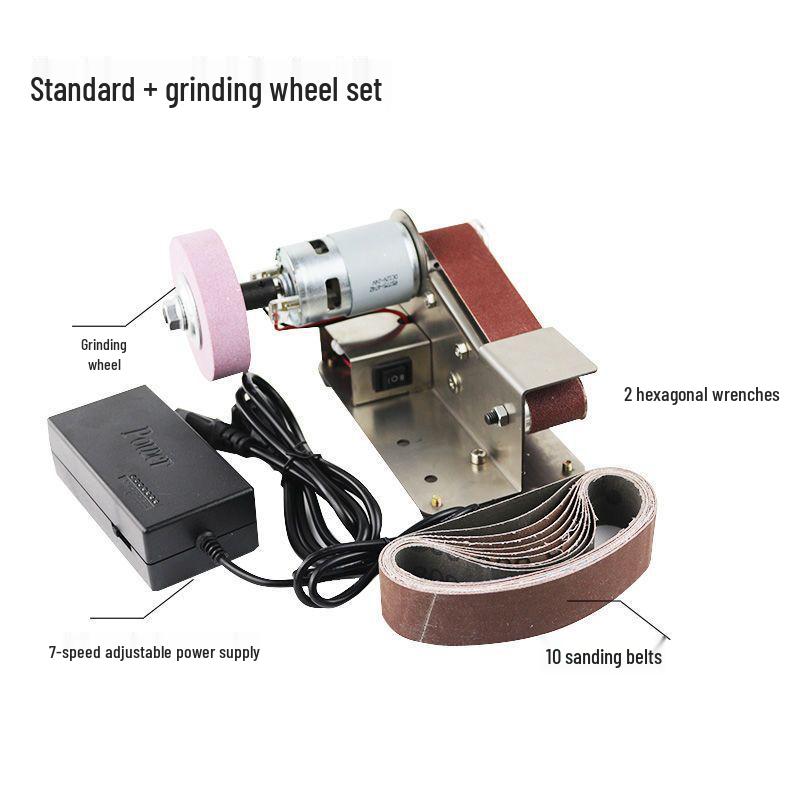 Compact Belt Sander & Knife Sharpener: 15° Angle DIY Polisher for Woodworking and Household Use