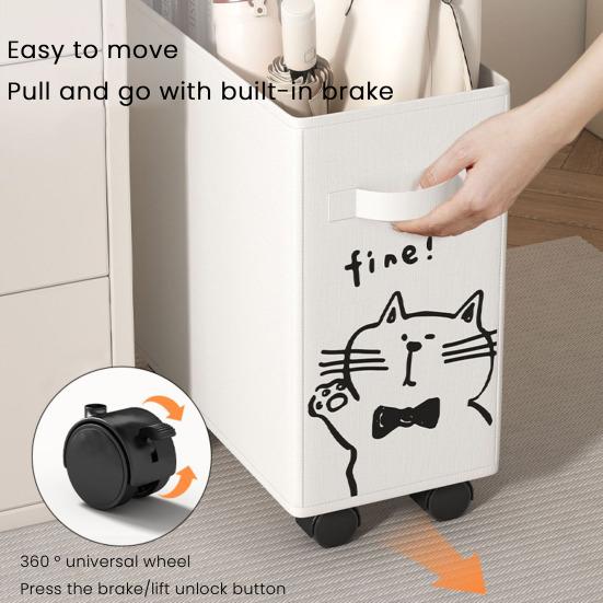 Storage Basket Laundry Bin with Wheels Handle Design Large Capacity Waterproof Foldable Clothes Toys Organizer Basket