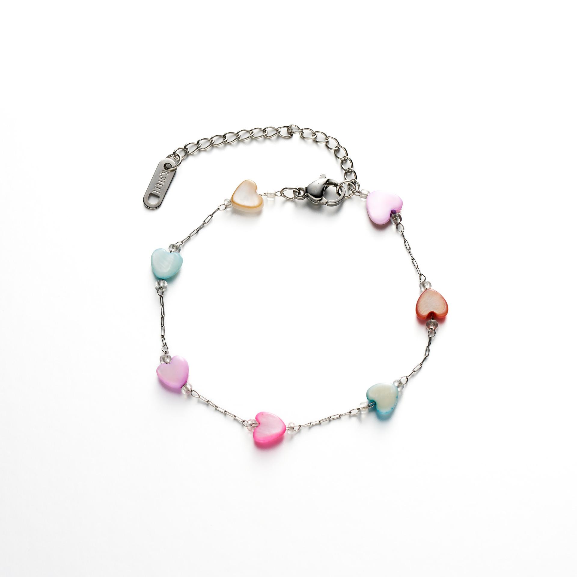 Dopamine Natural Stone Color Love Niche Design Sweet Fresh Simple Bracelet Women