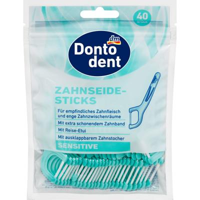 DM Sensitive Dental Floss Stick 40 Pieces Including Case