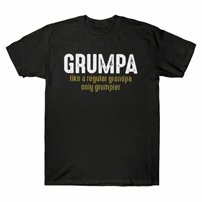 Grumpa Like A Regular Grandpa Only Grumpier Funny Vintage Grandpa Men T-shirt S