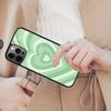 Sage Green Warped Checkered Pattern Magnetic Phone Case For APPLE iPhone 17 Air 16 14 13 12 Pro Max 15 Plus MagSafe Cover