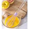 Silicone Manual Egg Beater Wooden Handle Egg Whisk Manual Egg Mixing Stirrer Kitchen Egg Tools Cream Blending Baking Gadgets