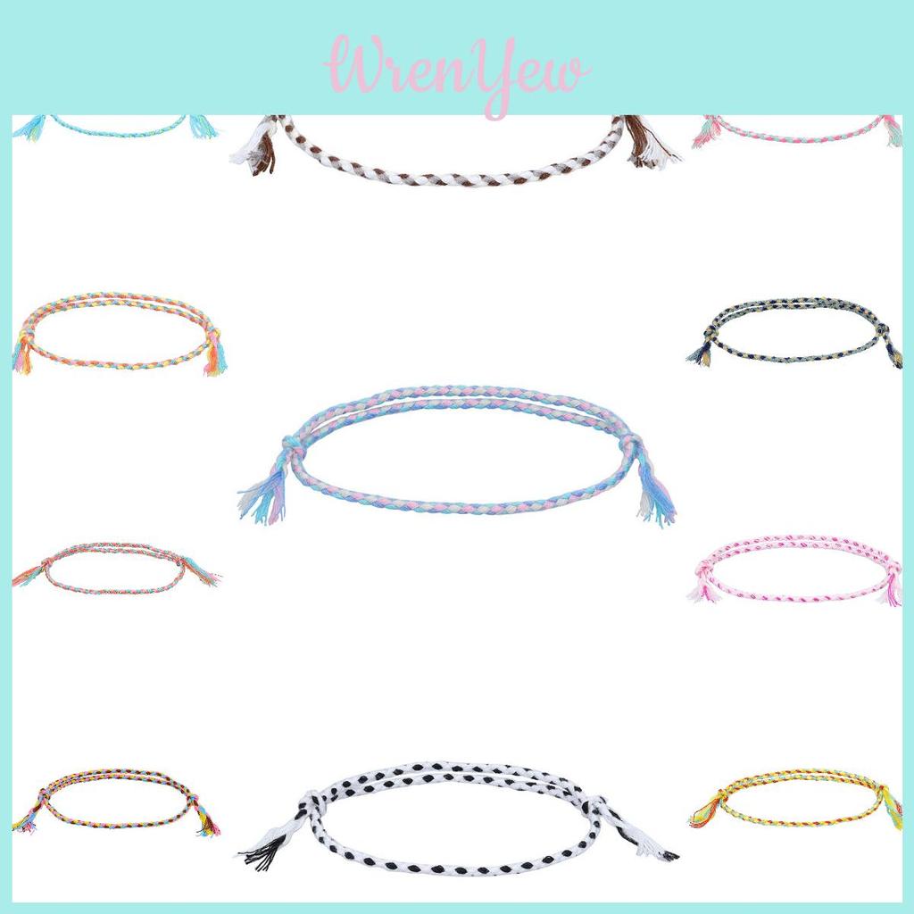 Trendiges Unisex Wellenstil Handgefertigtes Geflochtenes Rotes Seilarmband Ideal für Reiseerinnerung Sortierte Farben