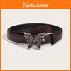 Factory Direct Supply New Metal Butterfly Button Belt Simple Retro Women's Waistband