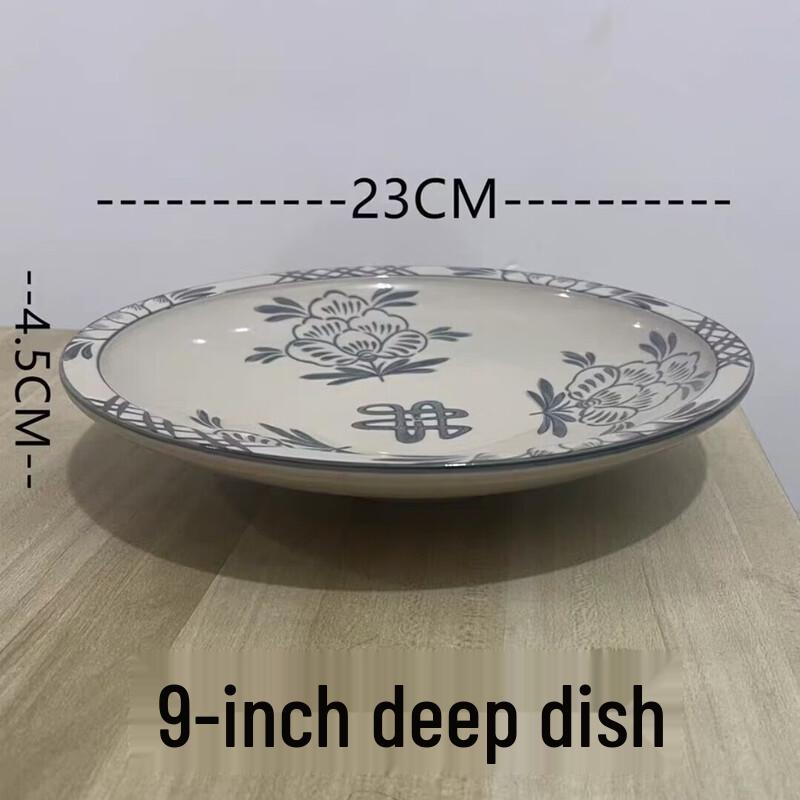 Большая ретро керамическая миска для лапши Шэньси TianyaJing