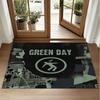 Green Day Design Crystal Velvet Rug Soft Decorative Mat for Bedroom Entrance