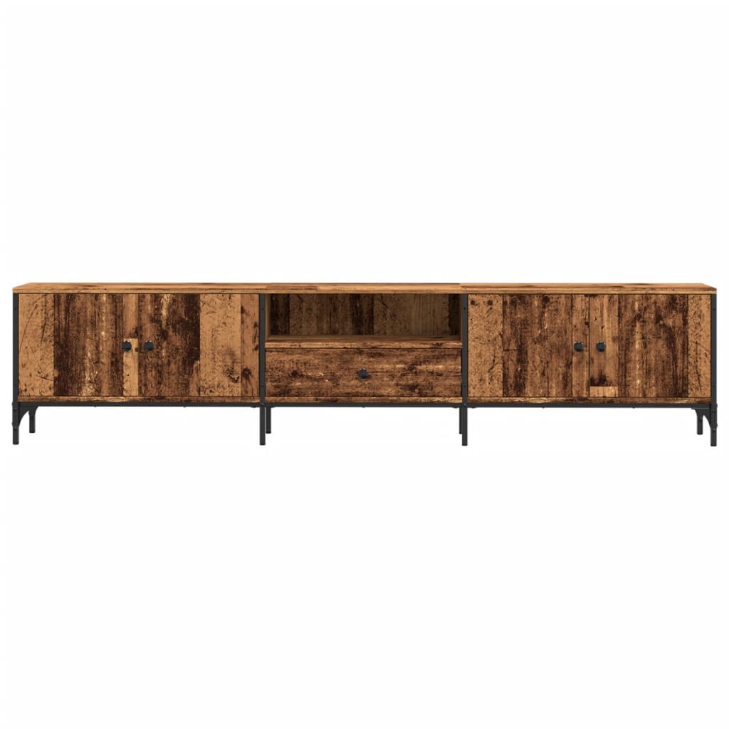 TV Cabinet with Drawer Rustic Wood Look 200 x 25 x 44 cm