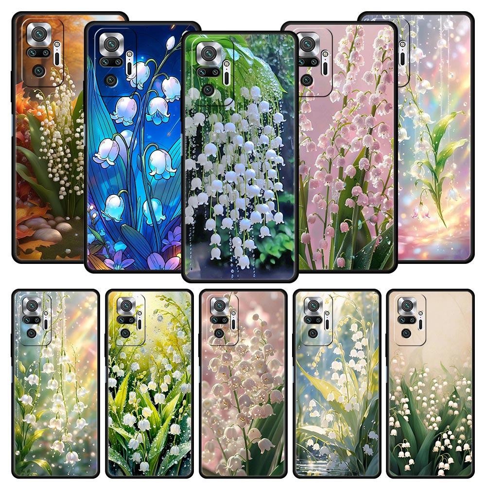 Lily Of The Valley Clear Floral Phone Case Cover for Redmi 14C 10C Note 15 14 13 12 10 11 K40 Pro Plus Soft TPU Shockproof Capas