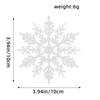 10CM Plastic Snowflake Christmas Tree Decorations - Hollow Powdered Snowflake Pendants