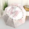 1pc Floral Monogram Design Umbrella with Plastic Handle,Compact & Stylish,Cartoon Pattern,Outdoor UmbrellaPT418
