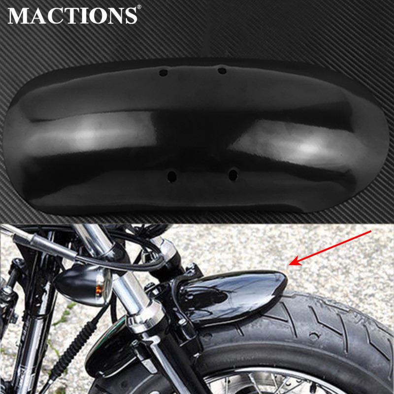 Motorcycle  Short Front Fender Cover Black Steel Iron For Harley Sportster Forty Eight XL1200X 2010-2017 16 15 14 13 12 11