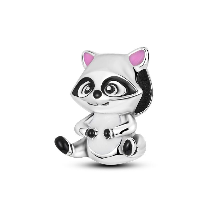 Cobre Animais Fofos Cachorro Gato Animais Coruja Coelho Leão Pingentes Contas Encaixe Pulseira Pandora Original Joias Presente