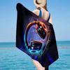 Serviette de Plage Casque Ondes Musicales, Microfibre Super Douce, Cadeau pour Elle/Lui, Anniversaire, pour Piscine, Plage, Voyage, Décoration d'Intérieur Cadeaux pour Fans